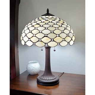 Tiffany Style White Table Lamp Amora Lighting - Bed Bath & Beyond ...